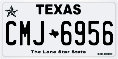 TX license plate CMJ6956