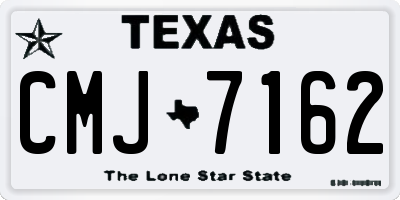 TX license plate CMJ7162