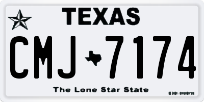 TX license plate CMJ7174