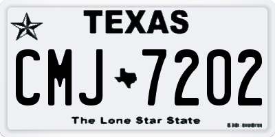 TX license plate CMJ7202