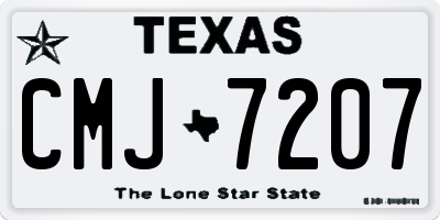 TX license plate CMJ7207