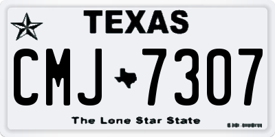 TX license plate CMJ7307