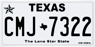 TX license plate CMJ7322