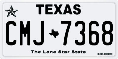 TX license plate CMJ7368