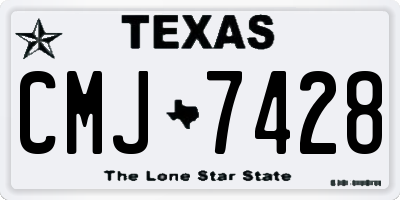 TX license plate CMJ7428
