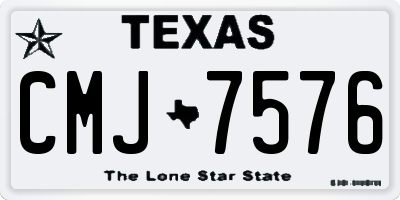 TX license plate CMJ7576