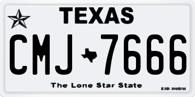 TX license plate CMJ7666