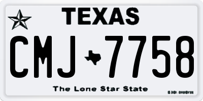 TX license plate CMJ7758