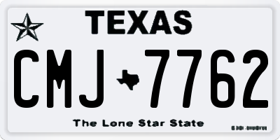 TX license plate CMJ7762