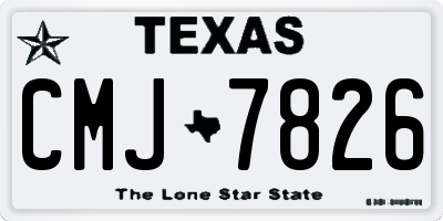 TX license plate CMJ7826