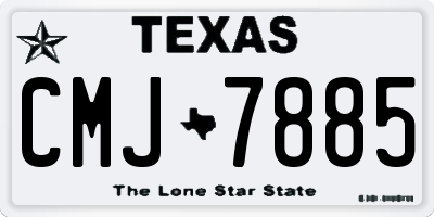 TX license plate CMJ7885