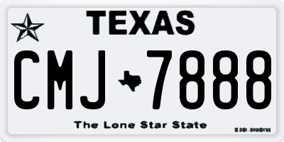 TX license plate CMJ7888