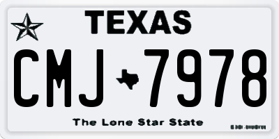 TX license plate CMJ7978