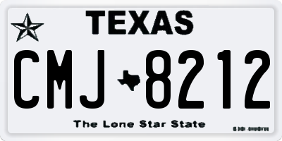 TX license plate CMJ8212