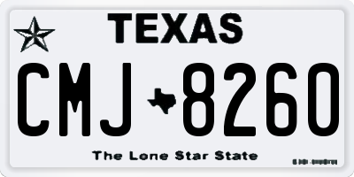 TX license plate CMJ8260