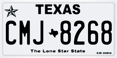 TX license plate CMJ8268