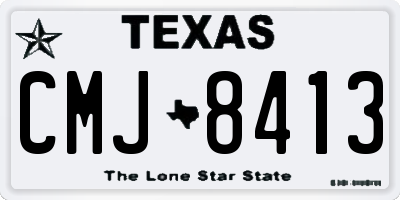 TX license plate CMJ8413