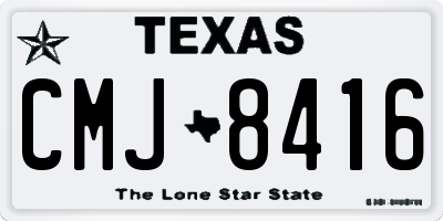 TX license plate CMJ8416