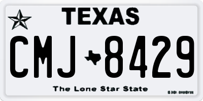 TX license plate CMJ8429