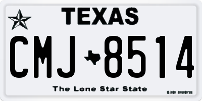 TX license plate CMJ8514