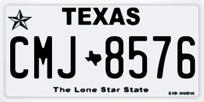 TX license plate CMJ8576