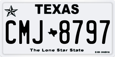 TX license plate CMJ8797