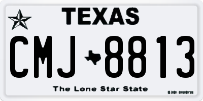 TX license plate CMJ8813