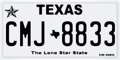 TX license plate CMJ8833