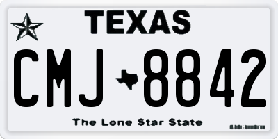 TX license plate CMJ8842