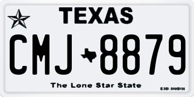 TX license plate CMJ8879