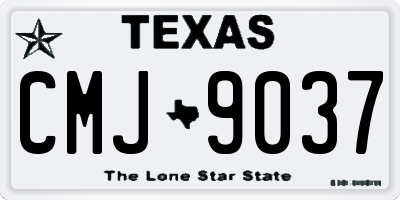 TX license plate CMJ9037