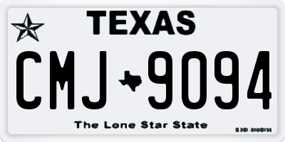 TX license plate CMJ9094
