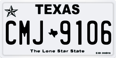 TX license plate CMJ9106
