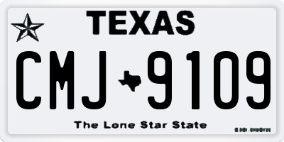 TX license plate CMJ9109