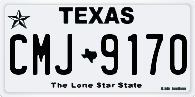 TX license plate CMJ9170