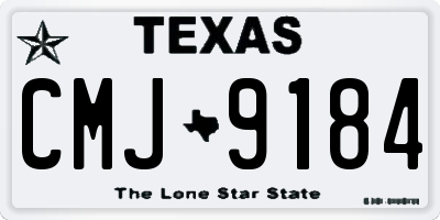 TX license plate CMJ9184