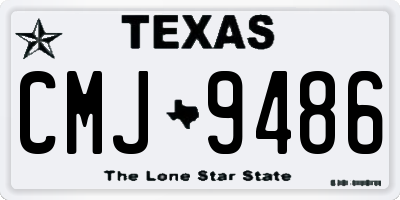 TX license plate CMJ9486