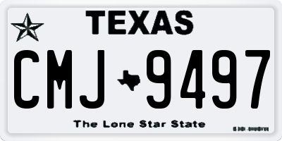 TX license plate CMJ9497