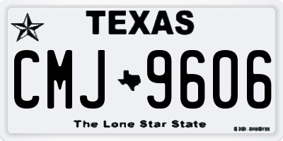TX license plate CMJ9606