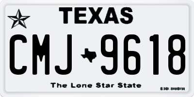 TX license plate CMJ9618