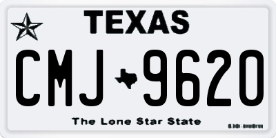 TX license plate CMJ9620