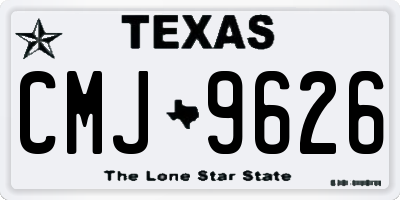 TX license plate CMJ9626