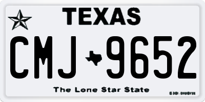 TX license plate CMJ9652