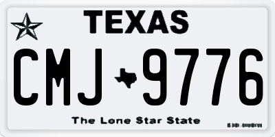 TX license plate CMJ9776