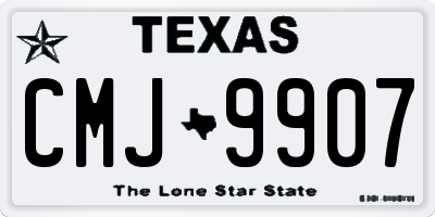 TX license plate CMJ9907