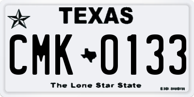 TX license plate CMK0133