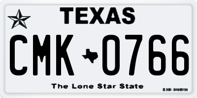 TX license plate CMK0766