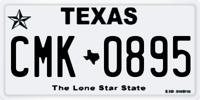 TX license plate CMK0895