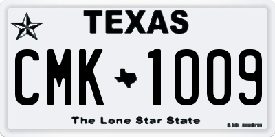 TX license plate CMK1009
