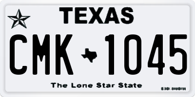 TX license plate CMK1045